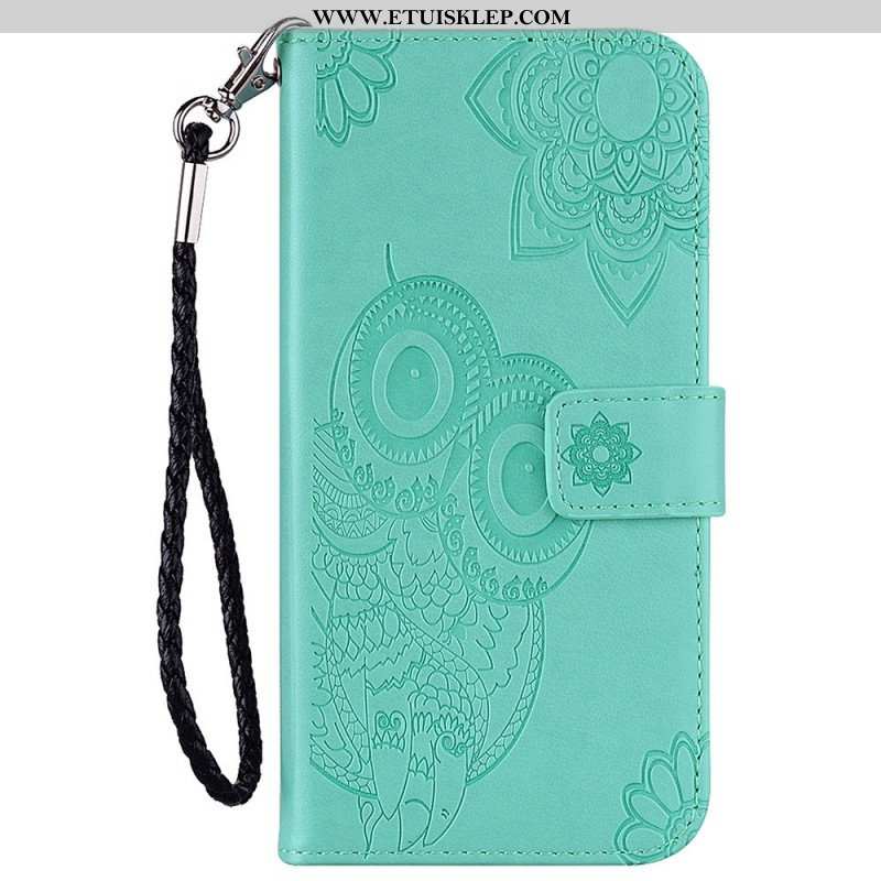 Etui Folio do Samsung Galaxy S23 Ultra 5G Sowa Mandala I Smycz